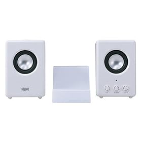 SANWA SUPPLY MM-SP68WH �}���`���f�B�A�X�s�[�J�[(�z���C�g)