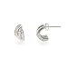 Elegant Antique Style Sparkling CZ Twist Ear Huggers