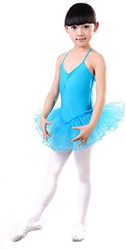 ROPALIA Kid Girls Ballet Dancewear Tranning Dance Skirt Tutu Strap Dress Leotard