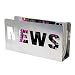 News Magazine Rack Holder - Silver