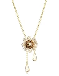 Tarina Tarantino "Sparklicity Gold" Flower Lariat Necklace
