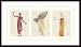 Art Poster Wood Framed Print - Cambodian Dancers - Artist: Rodin- Poster Size: 19 X 39