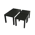 Coffee and Side Tables Set - Black