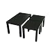 Coffee and Side Tables Set - Black