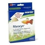 Mardel Maracyn Freshwater Fish 24 Packets for fin, tail rot, popeye, and fungus
