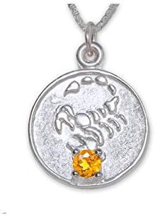 Sterling Silver Pendant Zodiac Scorpio Necklace