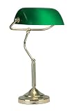 Bankers Table Lamp Polished Brass Finish