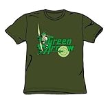 Green Arrow Adult S/S T-shirt in Military Green by DC Comics