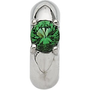 14K White Gold May Baby Ring Pendant