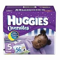 Diapers: Huggies Overnites Diapers, Size 5, Big Pack, 56-Count Box