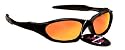 Rayzor Professional Lightweight Black UV400 Sports Wrap Hiking / Walking Sunglasses, With a Red Iridium Revo Mirrored Anti-Glare Lens.
