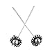 SUNYIK 50pcs Tibetan Silver Tone Floral Flower Head Pin Headpin Nail Needle Findings