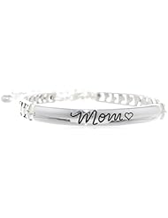 Sterling Silver "Mother" Heart Design ID Bracelet, 7.75"