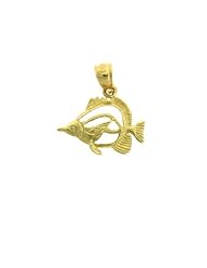 Dazzlers Solid 14 karats Gold Angelfish Charm Pendant available in three colors from jewelsberry (weights: 0.9 grams only)
