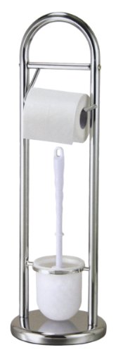 Produkt-Bild: Oxid7 Metall Toilettenb&uuml;rstenst&auml;nder, WC Garnitur, Rollenhalter, Toilettenpapierhalter, Standgarnitur