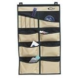 Gelert 12 Pocket Hanging Tent Organiser - Forest Green/Beige