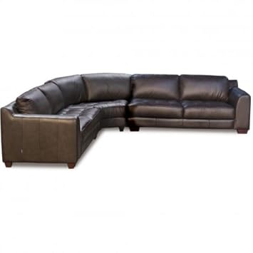 Zen 3 Piece Leather Sectional with Corner Wedge