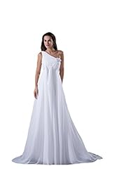 One Shoulder Chiffon  Dress with a Court Train 