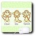 Janna Salak Designs Jungle Animals - Hear No See No Speak No Evil - Cute Baby Monkeys - Mouse Pads