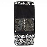 Zebra Print Hanging Travel Toiletry Bag in Choice of Trim Colors