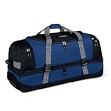 High Sierra 36-Inch Drop-Bottom Wheeled Duffel (Nightfall, Black)