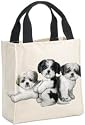Shih Tzu Puppies Tote Bag Hand Bag