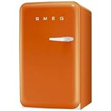 Smeg FAB10LO Standkühlschrank mit Gefrierfach / Linksanschlag / Kühlteil 101 Liter / Gefrierfach**** 13 Liter / orange