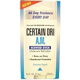 Certain Dri A.M.SCENTED STICK Shower Fresh Deodorant /Antiperspirant 2.6 Oz