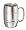 www.bierhumpen.com - Bierkrug Bierhumpen Krug Isolierkrug Edelstahl 0 4 L