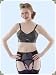  : What Katie Did' Dorothy Black and White Polka Dot Bullet Bra and Panties with Suspender Belt Set
