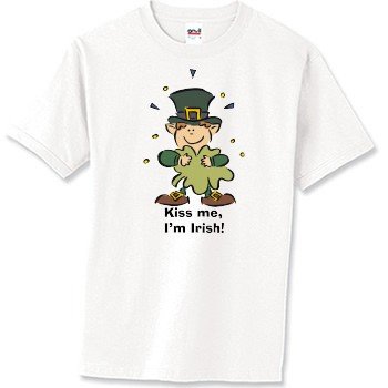 Kiss Me, Im Irish Leprechaun Tee Dark T-Shirt