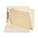 Smead Antimicrobial End Tab Fastener Folder, Letter, Straight, Manila, 50 per Box (34113)