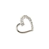 Journey Pendant -Sterling Silver Progressive Diamond-like Cubic Zirconias Journey Heart Necklace Pendant