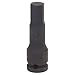 Westward 4LZF4 Impact Hex Driver, 1/2 In Dr, 15mm, 2 In L