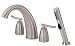 Danze D303754BN Sonora Double Handle Roman Tub Faucet with Salve and Lever Handles with Spray, Brushed Nickel
