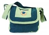 Green Cotton Stripey Bag - Large.