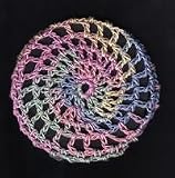 Pastels Multi Classic Crocheted Hair Bun Cover- LARGE