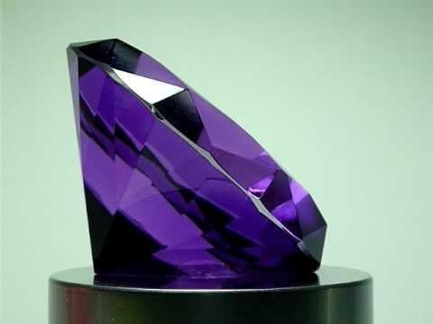 Beautiful Gaint Birthstones Paperweight Glass Diamond 80mm Crystal, Purple by HL Fashion