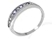9ct White Gold Ladies Tanzanite & Diamond Half Eternity Ring