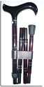 Indigo Check Carbon Fibre Folding Walking stick