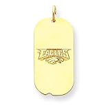 14K Philladelphia Eagles Small Dog Tag w/Logo