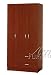 Wardrobe Bedroom Armoire in Cherry Finish