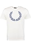 EAN 5034604163606 product image for Fred Perry Men's Laurel Print T-Shirt Medium Snow White | upcitemdb.com