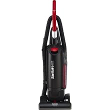Sanitaire SC5713B Commercial Quite Upright Bagged Vacuum Cleaner with Tools and 10 Amp Motor, 13" Cleaning Path
