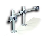 SV11 Parabolische Tischständer für 3 Monitoren bis je 10 kg Silber