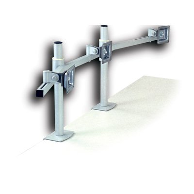 SV11 Parabolische Tischständer für 3 Monitoren bis je 10 kg Silber