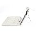 10.1 Inch Folio Artificial Leather Tablet Protector Case Cover Keyboard Case for Universal Android Tablet PC (White)