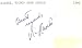 Vic Raschi Autographed / Signed 3x5 Card