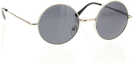 Retro-Vintage Style Lennon Inspired Round Metal Circle Sunglasses Teashade