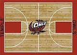 Temple Owls 5 4 x 7 8 Home Court Area Rug